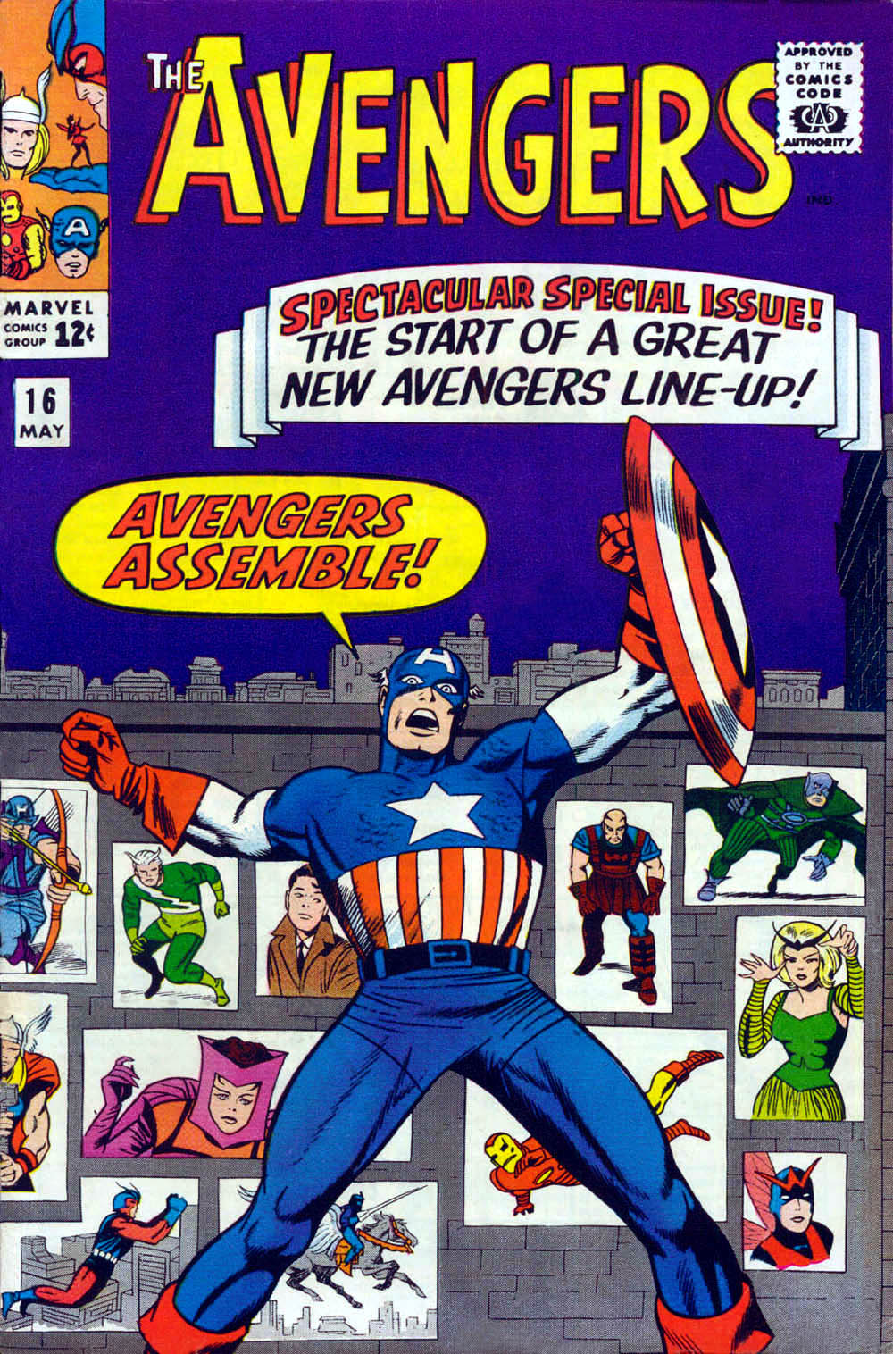 avengers 16 cover by jack kirby