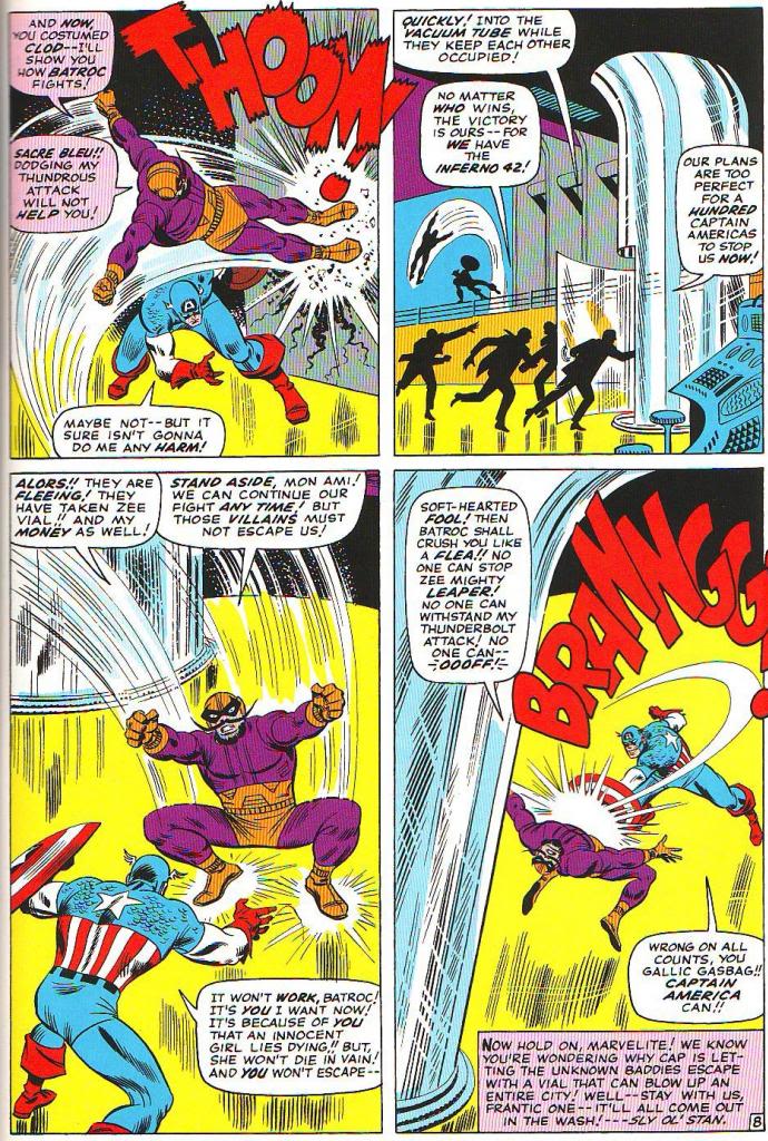cap vs baltroc by john romita tales of suspense 76