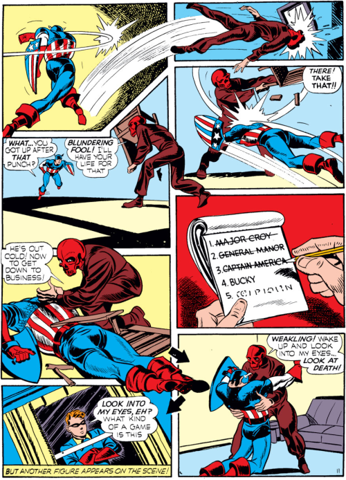 cap vs red skull by jack kirby issue 01 1941