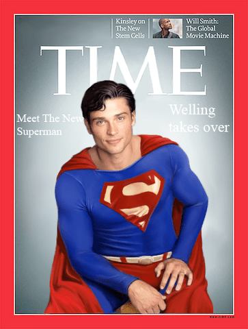 Smallville - Tom Welling like Superman at Times magazine cover