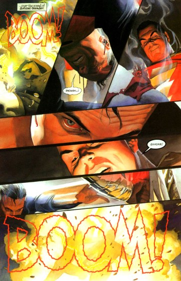 O Capitão Marvel zomba do Superman.