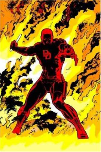 Daredevil in flames by frank miller