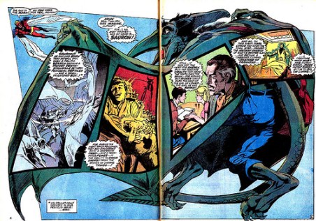 A bela arte de Neal Adams: um confronto com Sauron e sua origem ao mesmo tempo.