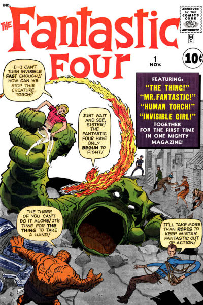 fantastic four 01 cover by jack kirby 1961