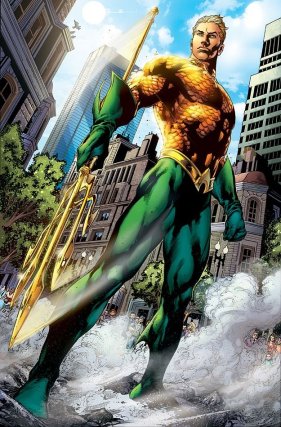 O Aquaman da atualidade, na arte do brasileiro Ivan Reis.