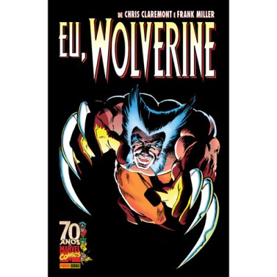 Capa brasileira para Eu, Wolverine. Arte de Frank Miller.