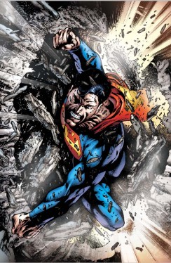 Superman na arte do brasileiro Eddy Barrows.