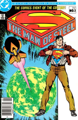 superman man of steel cover by john byrne 1986
