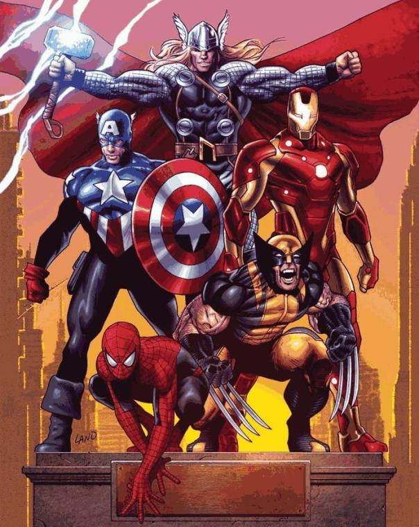 Os Vingadores na Era Heróica.