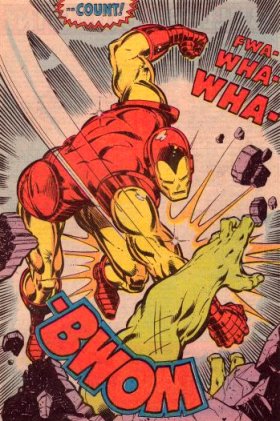 iron man battles hulk by john romita jr