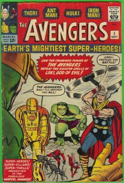 Avengers 01 cover by Jack Kirby 1963