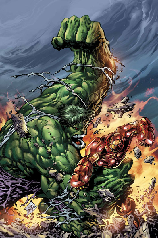 hulk074 (vs iron-man) by mike deodato