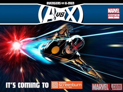 Poster com Nova em "Avengers Vs. X-Men".