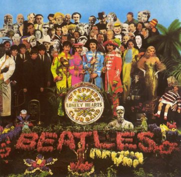 A icônica capa de Sgt. Peppers, de 1967.