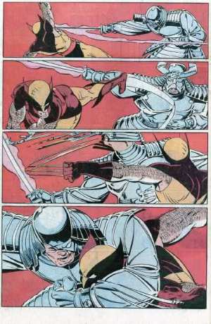 Wolverine vs. Samurai de Prata na arte de Paul Smith.