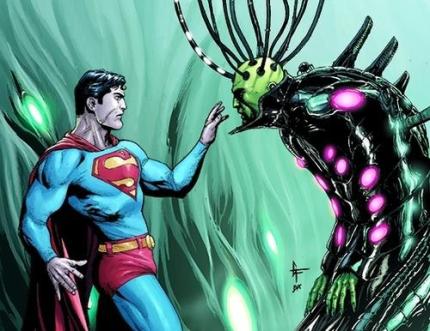 Superman e Brainiac na arte de Gary Frank.