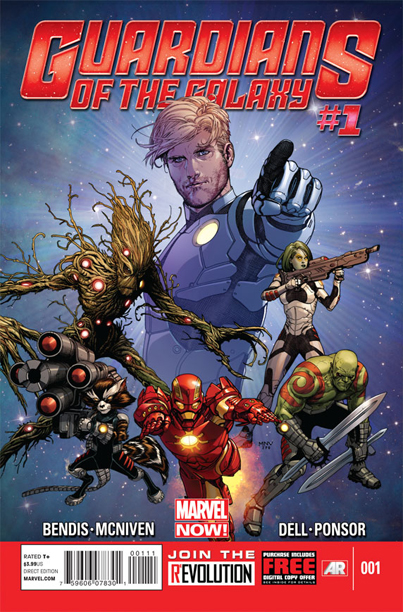 A capa da nova revista, por Bendis e McNiven.