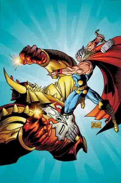 Kurse versus Thor na arte de Andy Kubert.
