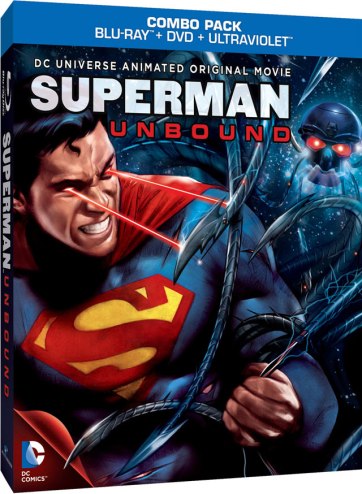 A capa do vídeo de Superman - Unbound.