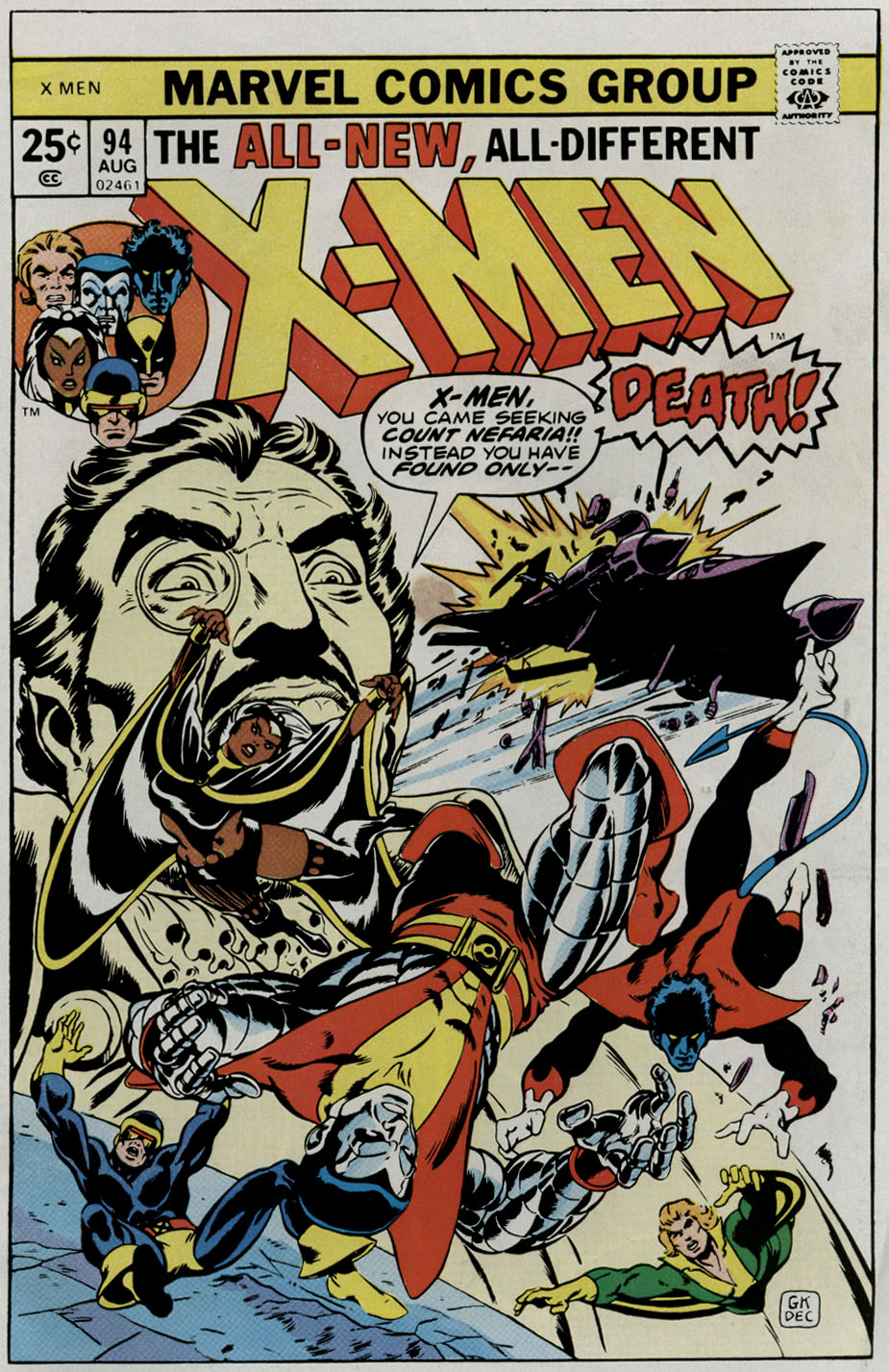 uncanny x-men 94 cover 1975