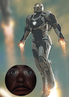 A Space Armor num pequeno detalhe do poster oficial do filme.