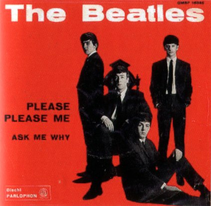 Capa do compacto de Please please me na Itália.