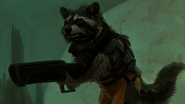 guardians concept art rocket raccoon details