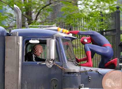 Gravação de uma cena de perseguição.