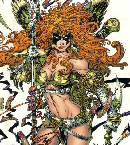 Angela desenhada por Todd McFarlane: da Image para a Marvel.