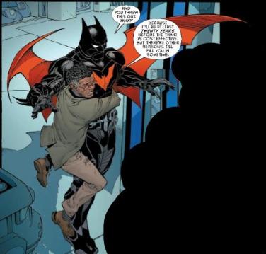 Quadro de Batman 20 com o Batman Beyond ou seu uniforme, pelo menos.