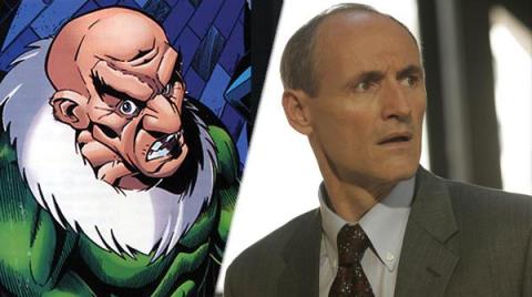 O Abutre nos quadrinhos e Colm Faore no filme.