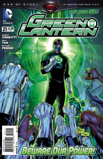 A capa de Green Lantern 21: nova fase.