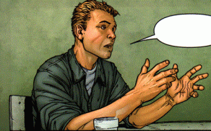 Paul Jenkins como personagem na revista dos Vingadores.