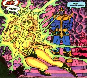 Nebula é atacada por Thanos: trama possível.