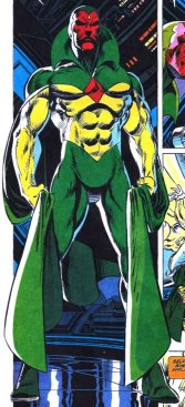 O Visão sem emoções dos anos 1990. Arte de Steve Epting.