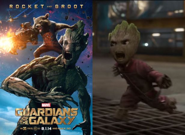 guardians groot and baby groot