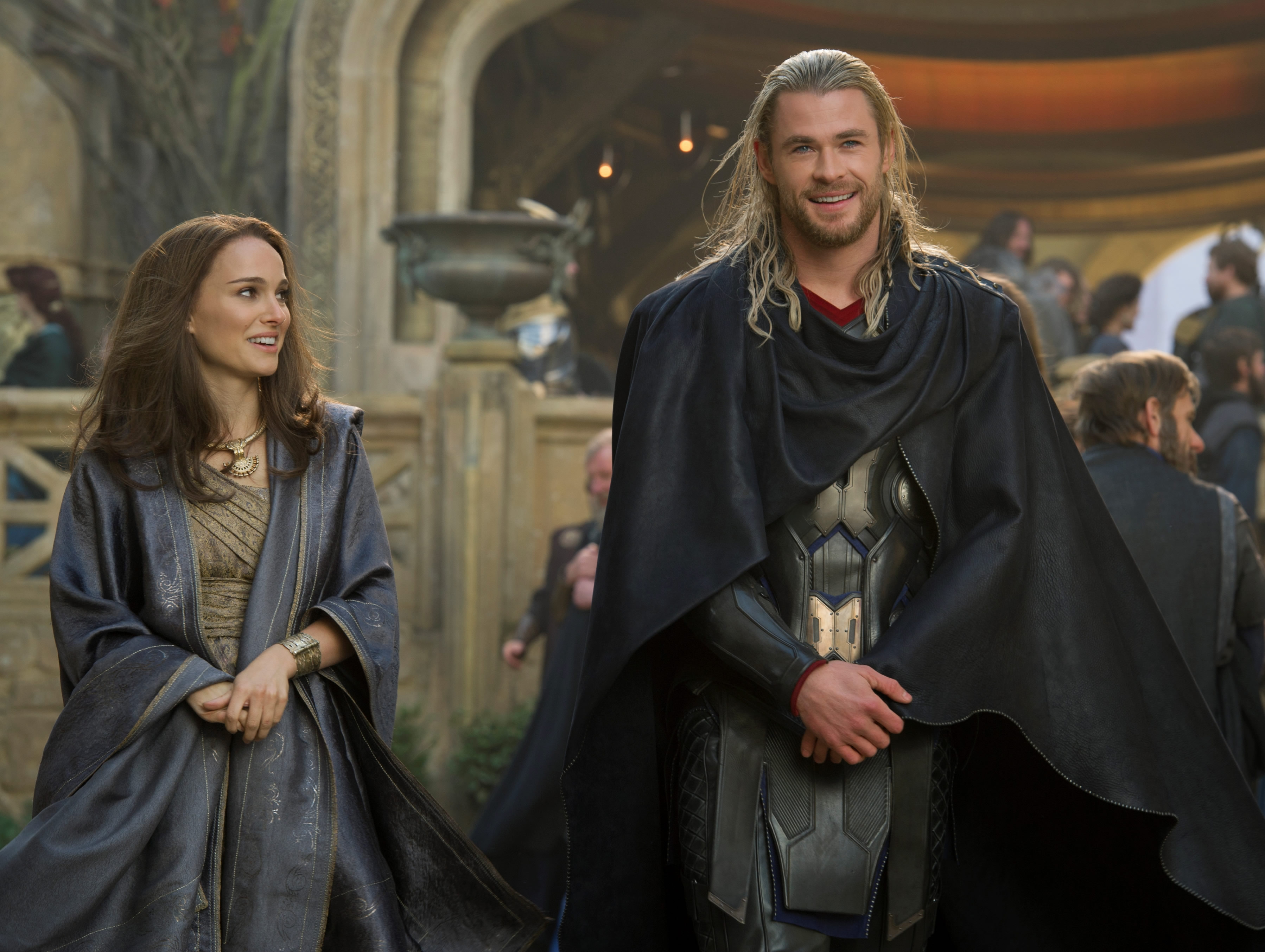 thor 2 official thor and jane in asgard large
