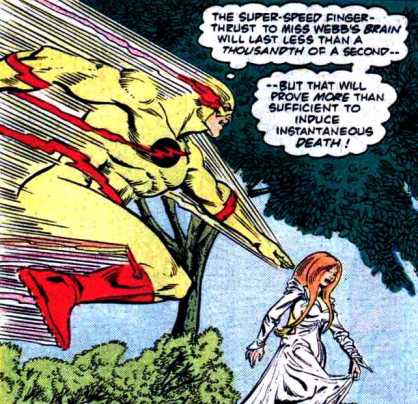 O Flash Reverso tenta matar Fiona Webb.