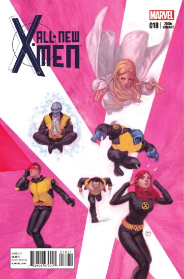 Capa representa os X-Men dos anos 2000, especialmente na fase de Grant Morrison.