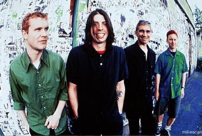 A formação original do Foo Fighters, em 1995.