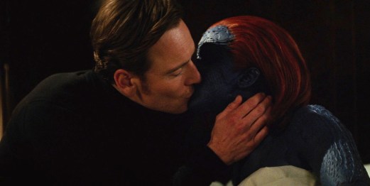 Michael Fassbender e Jennifer Lawrence: romance nos X-Men.