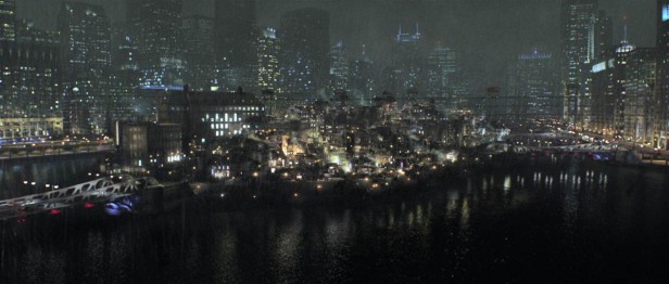 Gotham com o Narrows em destaque de Batman Begins.