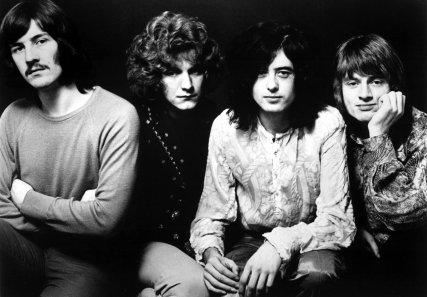 O Led Zeppelin em 1969: Bonham, Plant, Page e Jones.