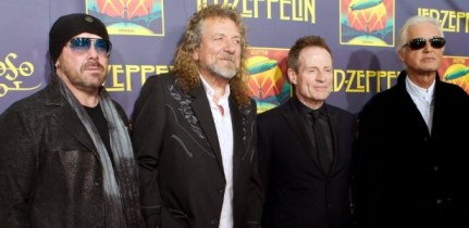 O Led Zeppelin reunido em 2012 para o lançamento de um álbum ao vivo. 