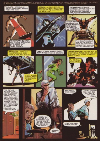 X-Men lutando contra inimigos comuns: batalha de ideias, não de punhos.