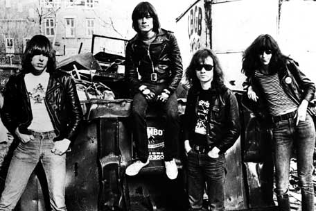 A formação original dos Ramones: maior banda punk dos EUA. 