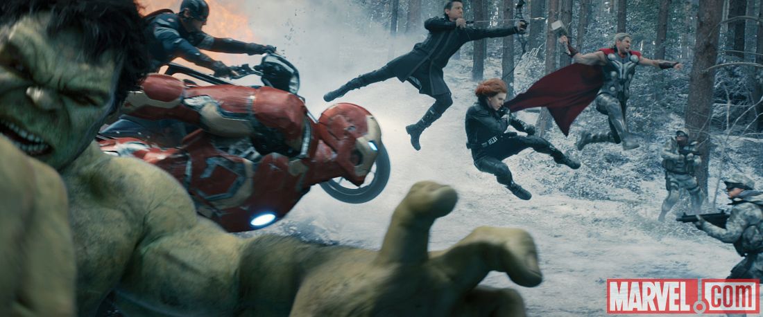 ageofultron official avengers in action on the snow