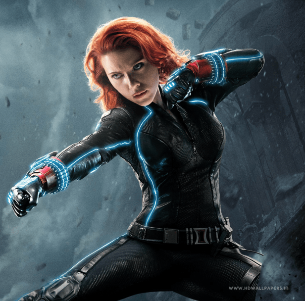 ageofultron promo art black widow and the lights