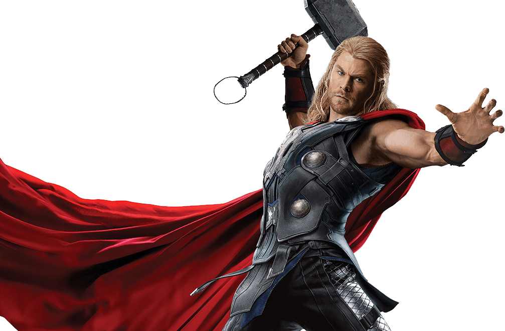 ageofultron promo art thor and the hammer