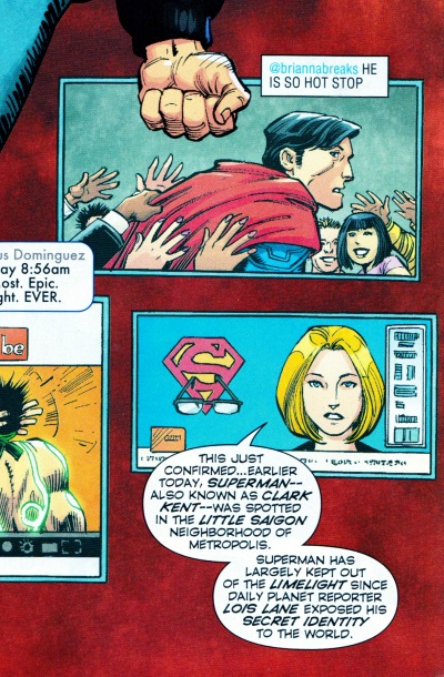 A página publicada pelo Bleeding Cool. Arte de John Romita Jr. 